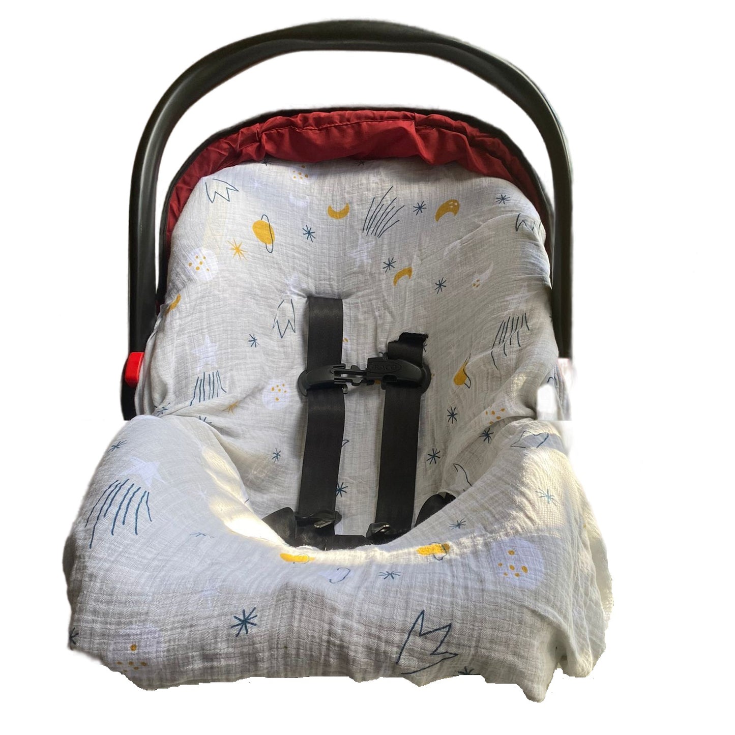 Adam Stork® Muslin Car Seat Liner Unisex Gender Neutral Planetary